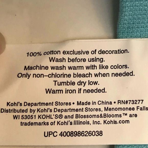 Bunny tail hand towel bath blue spring Easter peter cottontail poof ball - Picture 2 of 3